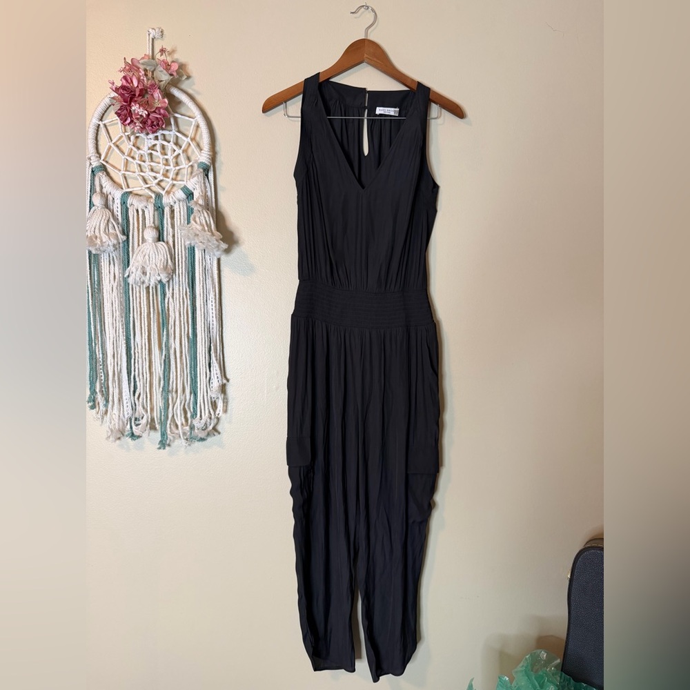 Ramy Brook NY V Neck Jumpsuit Black Size Small